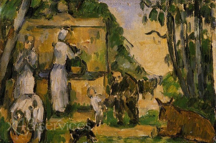 Paul Cezanne - Der Brunnen - The Fountain 1